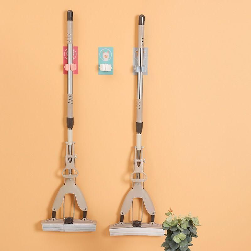 Self-Adhesive Mop Gripper Set – Non-Slip Broom Organizer & Tool Hanger
