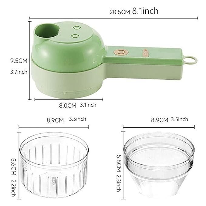 Chop, Slice & Dice Faster – 4-in-1 Portable Electric Vegetable Cutter
