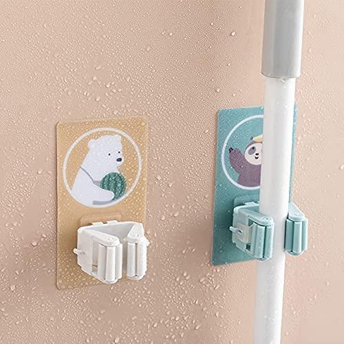 Self-Adhesive Mop Gripper Set – Non-Slip Broom Organizer & Tool Hanger