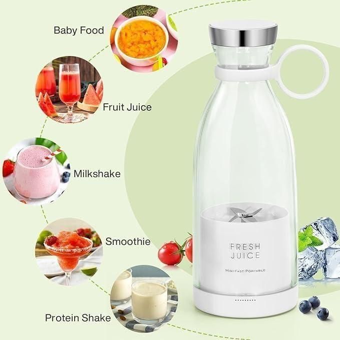 380ml Personal Smoothie Maker – Portable Electric Juicer Bottle for Travel