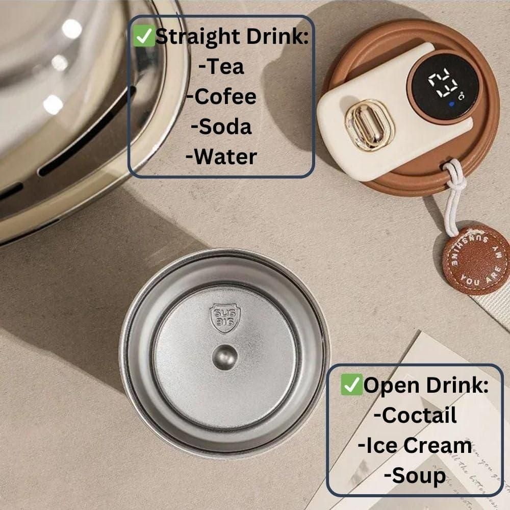 Smart Temperature Display Coffee Mug – 420ml Insulated Travel Tumbler