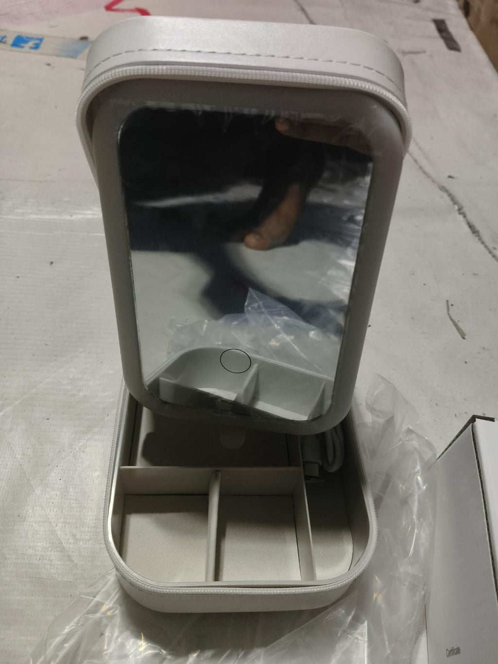 Smart LED Jewelry Storage Box – White