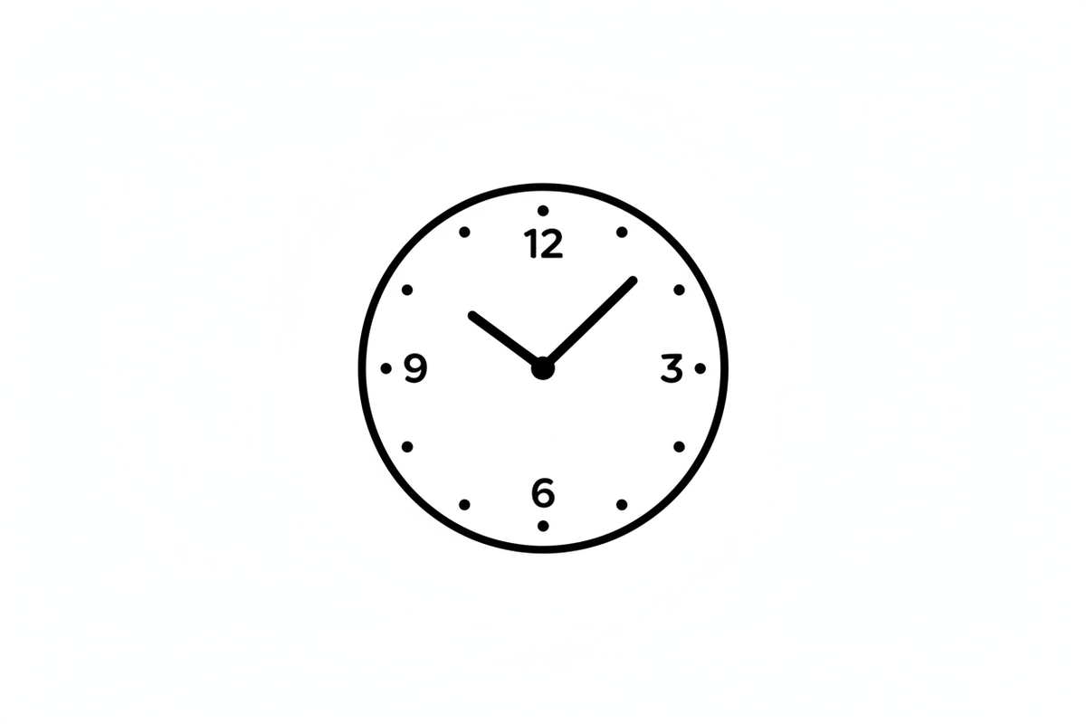 clock with white bg